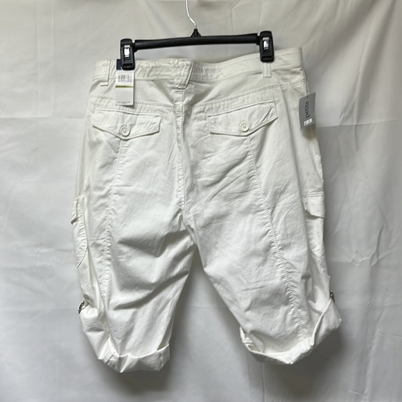 GLORIA, Vanderbilt, white cotton Capri pants - Picture 2 of 7